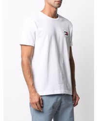 T-shirt à col rond imprimé blanc Tommy Hilfiger