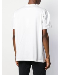 T-shirt à col rond imprimé blanc Maison Margiela