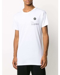 T-shirt à col rond imprimé blanc Philipp Plein