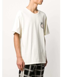 T-shirt à col rond imprimé blanc Rhude