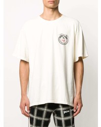 T-shirt à col rond imprimé blanc Rhude