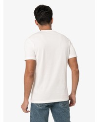 T-shirt à col rond imprimé blanc Versace