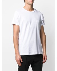 T-shirt à col rond imprimé blanc Diesel