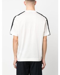 T-shirt à col rond imprimé blanc Emporio Armani