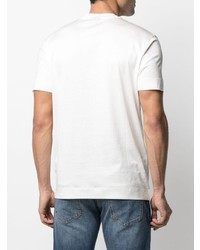 T-shirt à col rond imprimé blanc Emporio Armani