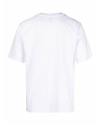 T-shirt à col rond imprimé blanc Danton