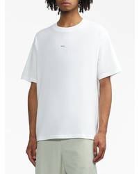 T-shirt à col rond imprimé blanc A.P.C.