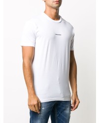 T-shirt à col rond imprimé blanc DSQUARED2