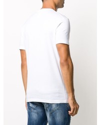 T-shirt à col rond imprimé blanc DSQUARED2