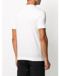 T-shirt à col rond imprimé blanc Emporio Armani