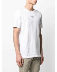 T-shirt à col rond imprimé blanc Dondup