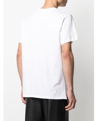 T-shirt à col rond imprimé blanc Helmut Lang