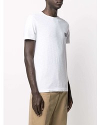 T-shirt à col rond imprimé blanc Dondup