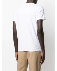 T-shirt à col rond imprimé blanc Dondup