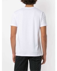 T-shirt à col rond imprimé blanc Armani Exchange