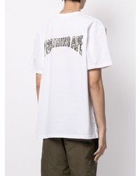 T-shirt à col rond imprimé blanc A Bathing Ape