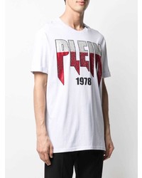 T-shirt à col rond imprimé blanc Philipp Plein