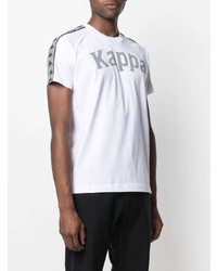 T-shirt à col rond imprimé blanc Kappa