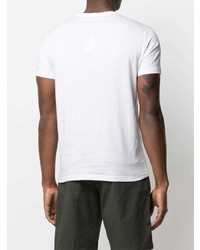 T-shirt à col rond imprimé blanc Emporio Armani