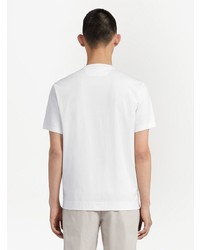 T-shirt à col rond imprimé blanc Z Zegna