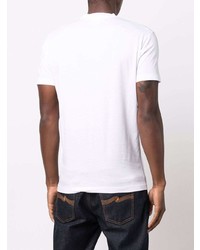 T-shirt à col rond imprimé blanc DSQUARED2