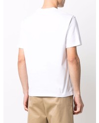 T-shirt à col rond imprimé blanc Giorgio Armani