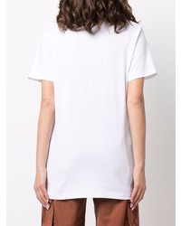 T-shirt à col rond imprimé blanc Hide&Jack