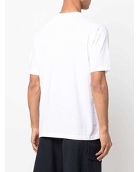 T-shirt à col rond imprimé blanc A.P.C.