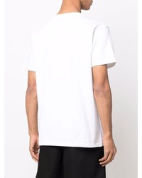 T-shirt à col rond imprimé blanc Alexander McQueen