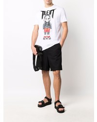 T-shirt à col rond imprimé blanc Philipp Plein