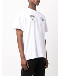 T-shirt à col rond imprimé blanc Off-White