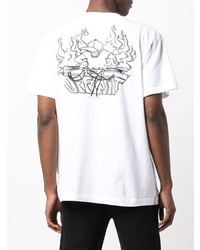 T-shirt à col rond imprimé blanc Off-White