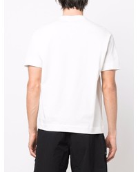 T-shirt à col rond imprimé blanc Emporio Armani