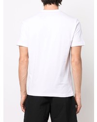 T-shirt à col rond imprimé blanc Ea7 Emporio Armani