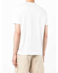 T-shirt à col rond imprimé blanc Emporio Armani