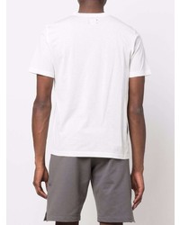 T-shirt à col rond imprimé blanc Kiton