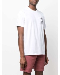 T-shirt à col rond imprimé blanc PS Paul Smith