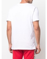 T-shirt à col rond imprimé blanc Moschino