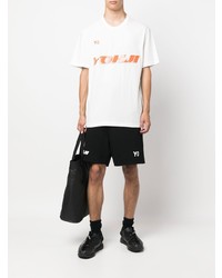 T-shirt à col rond imprimé blanc Y-3