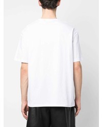 T-shirt à col rond imprimé blanc Just Cavalli