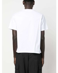 T-shirt à col rond imprimé blanc MAISON KITSUNÉ