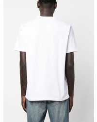 T-shirt à col rond imprimé blanc Diesel