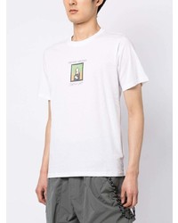 T-shirt à col rond imprimé blanc Musium Div.