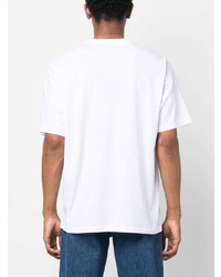 T-shirt à col rond imprimé blanc MAISON KITSUNÉ