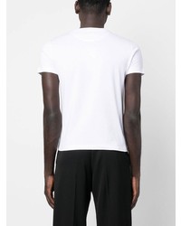 T-shirt à col rond imprimé blanc Bally