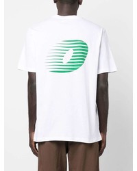 T-shirt à col rond imprimé blanc Oamc