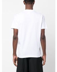 T-shirt à col rond imprimé blanc DSQUARED2