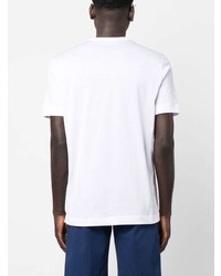 T-shirt à col rond imprimé blanc Kiton