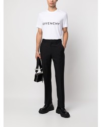 T-shirt à col rond imprimé blanc Givenchy