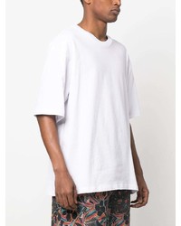 T-shirt à col rond imprimé blanc MARANT